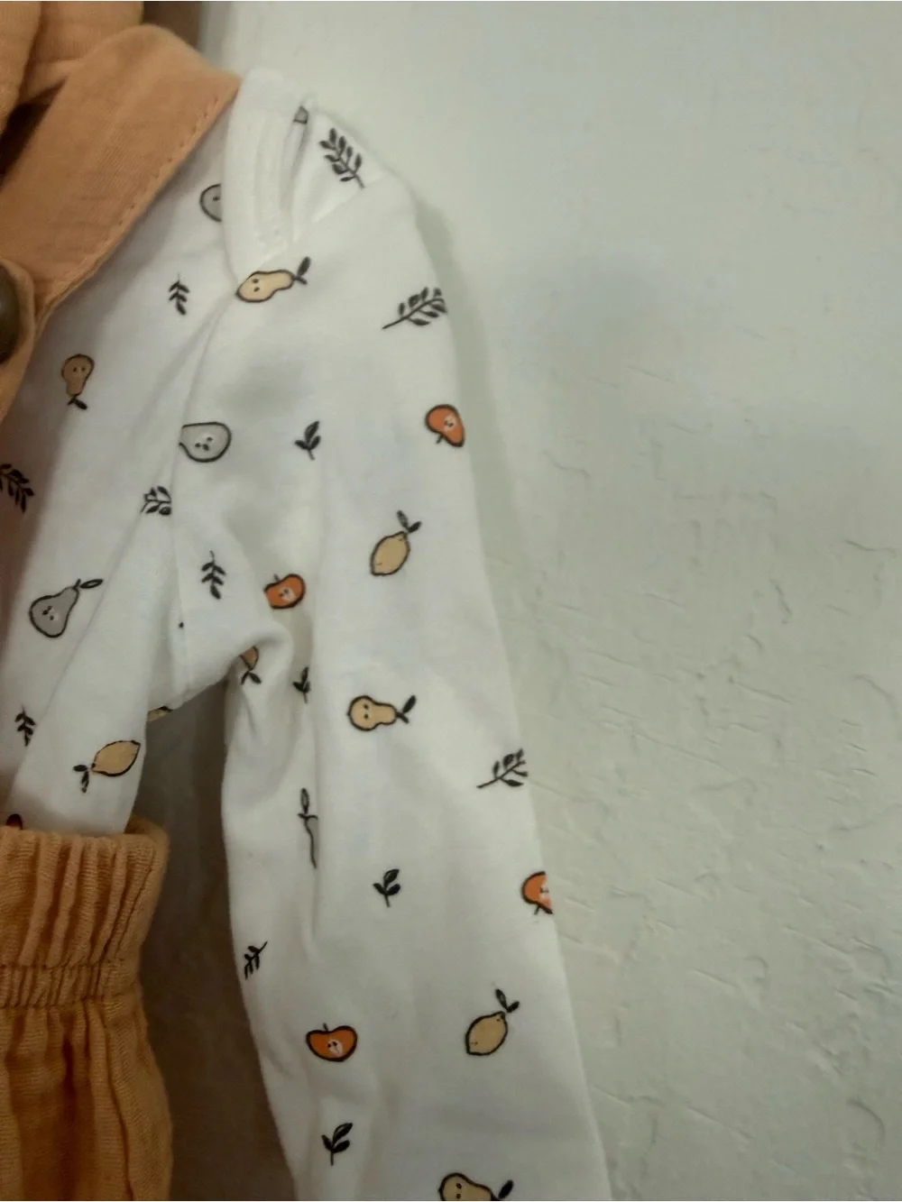 Rabbit & Bear Organic Kids' Tan Bow Headband and Pinafore Set